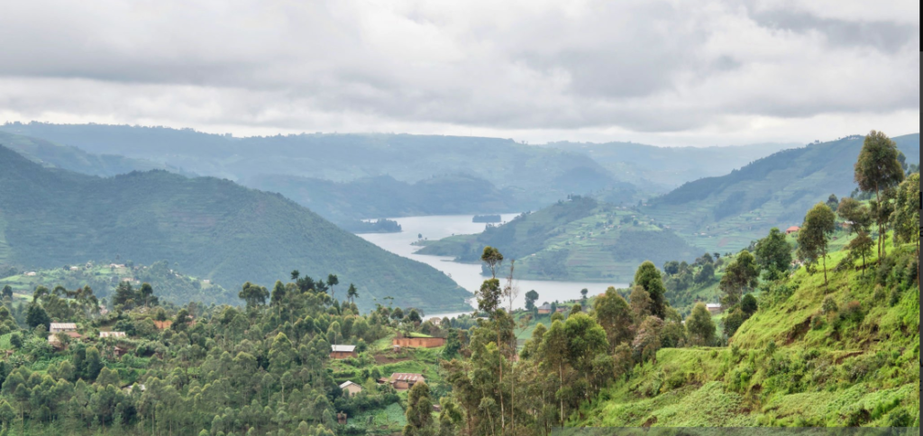 Hiker exploring Rwanda's best hiking destinations with scenic mountain views.