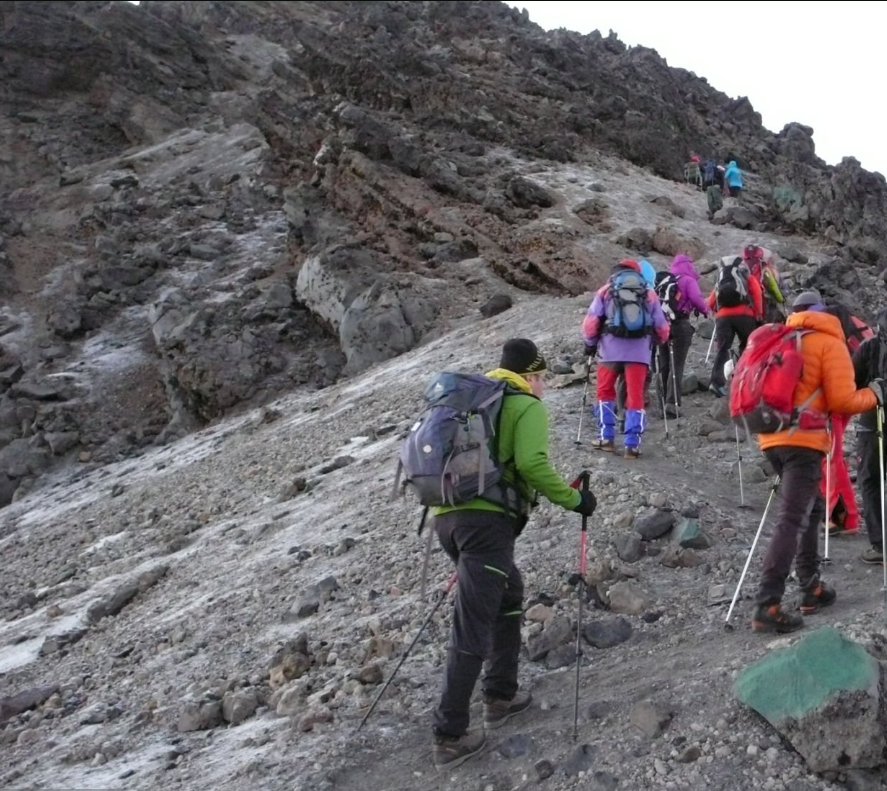 Group trekking Kilimanjaro with guide - book Kilimanjaro trek adventure