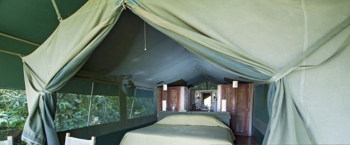 Luxury lodge with panoramic views over Serengeti plains in Tanzania.