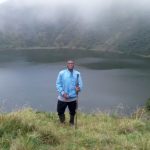 The crater lake at the summit of Mount Bisoke, Rwanda