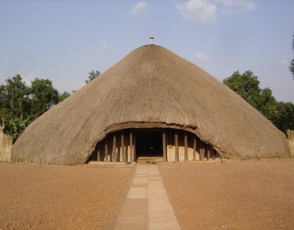 The traditional thatched structure at the Kasubi Tombs, Kampala, Uganda