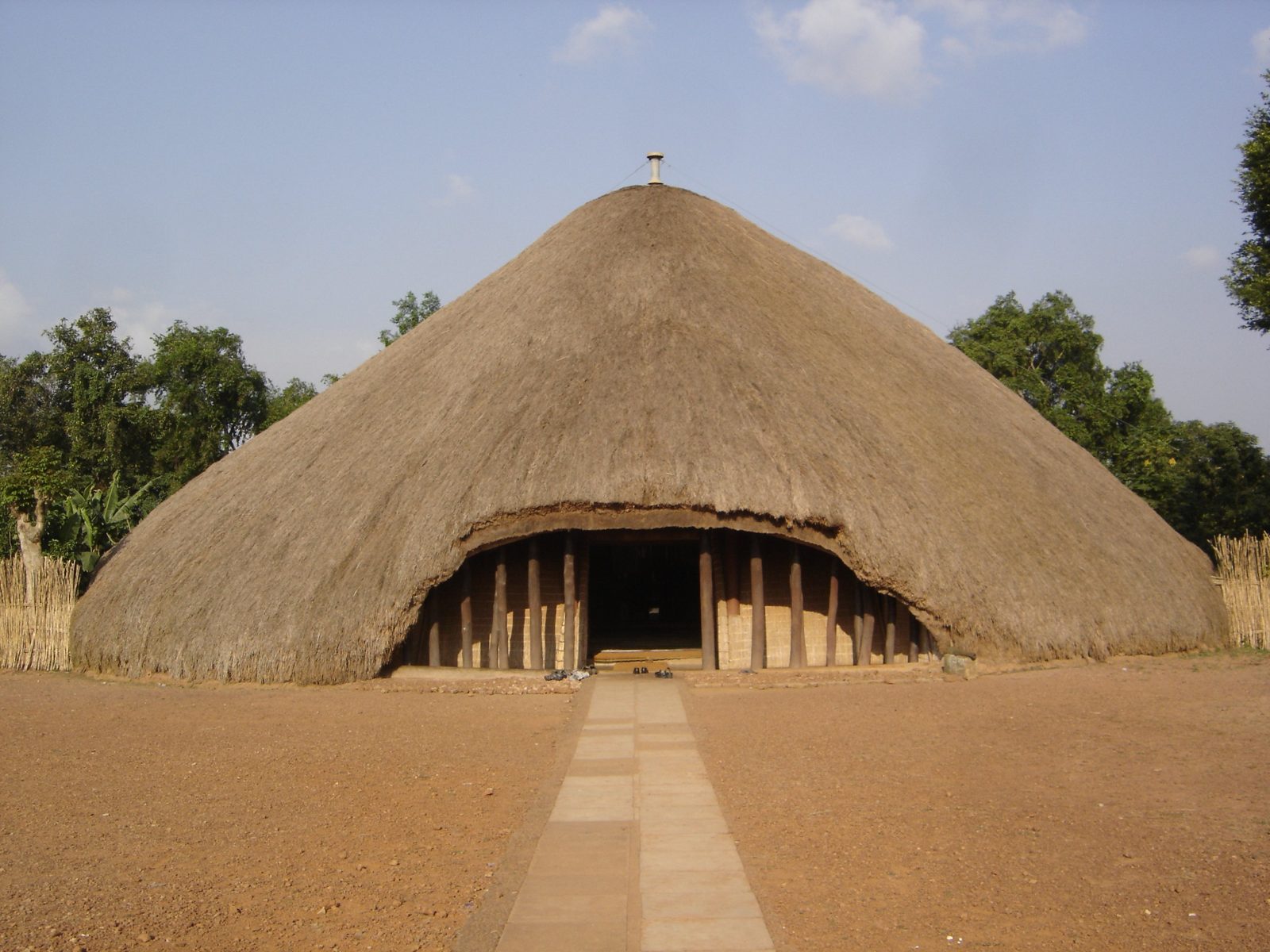 The traditional thatched structure at the Kasubi Tombs, Kampala, Uganda