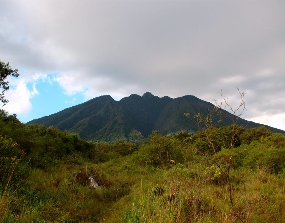 Mount Sabyinyo three country summit hike Rwanda Uganda DRC